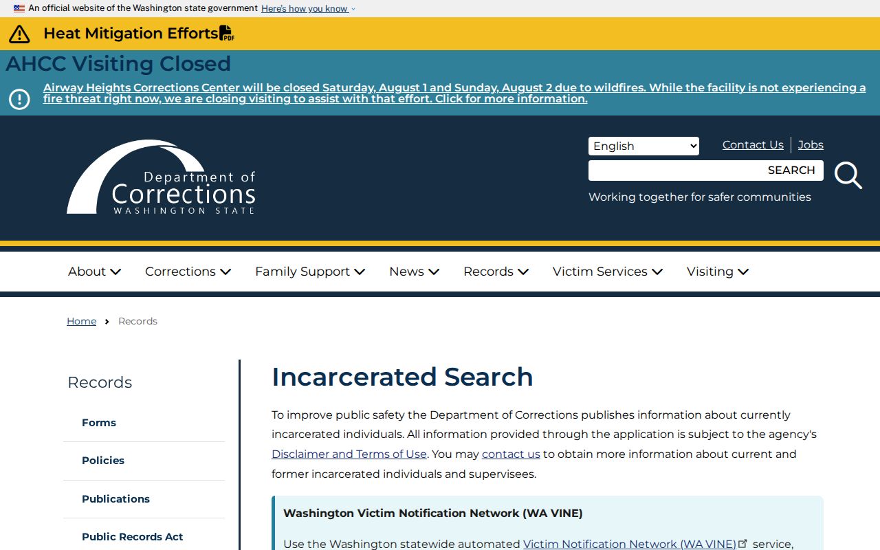Mill Creek people search with Washington incarcerated person records